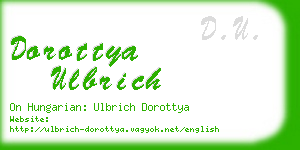 dorottya ulbrich business card